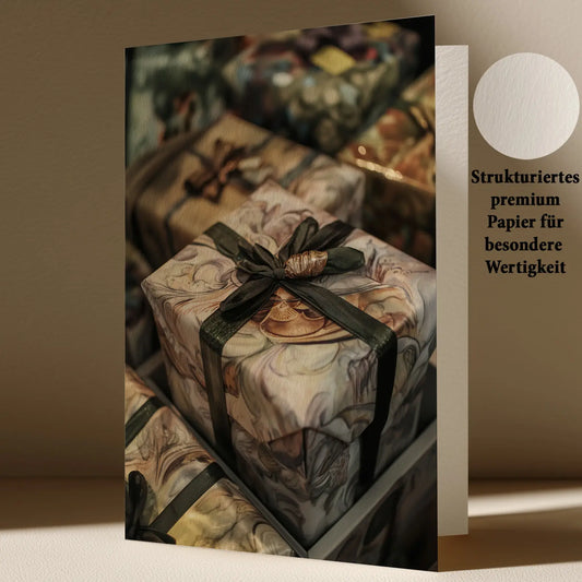 Grußkarte mit Geschenk Motiv