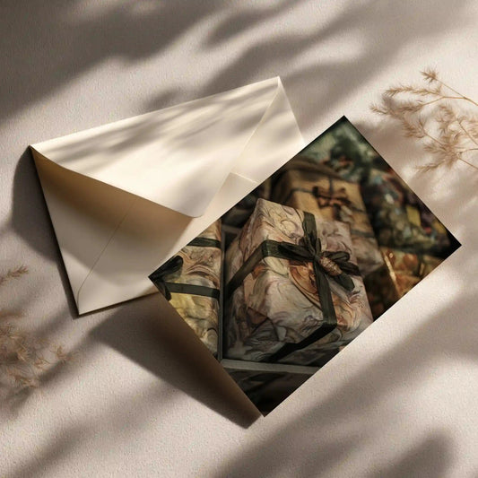Grußkarte mit Geschenk Motiv