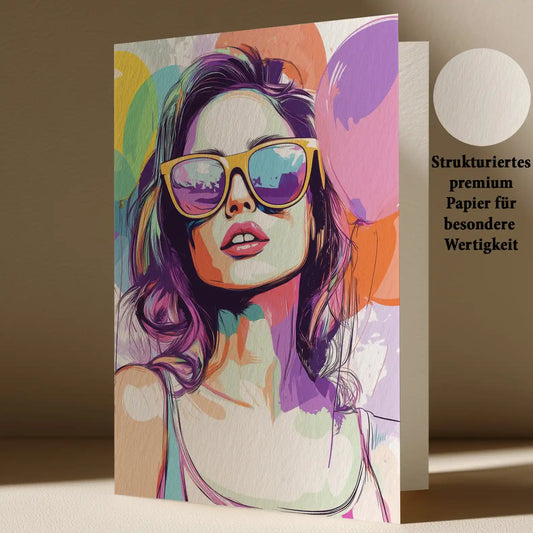 Grußkarte mit Frauen Motiv