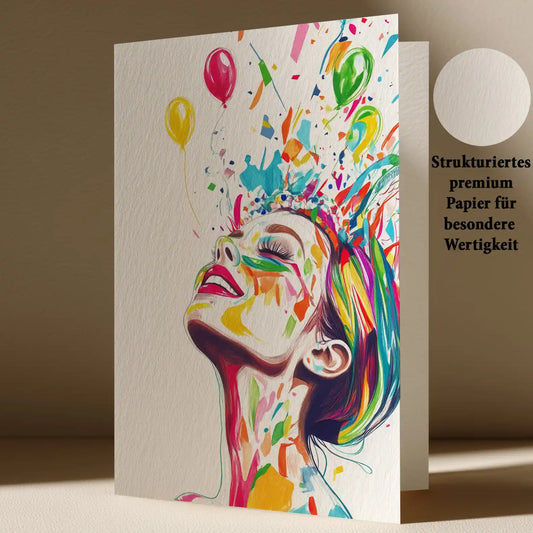Grußkarte mit Frauen Motiv