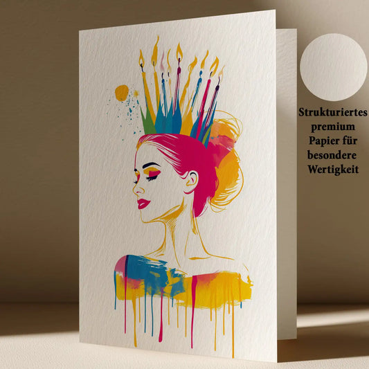 Grußkarte mit Frauen Motiv
