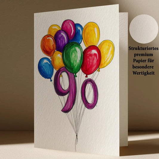 Grußkarte zum 90. Geburtstag