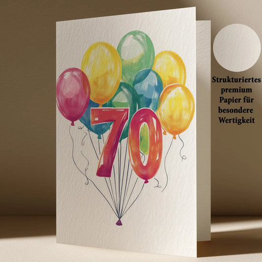 Grußkarte zum 70. Geburtstag