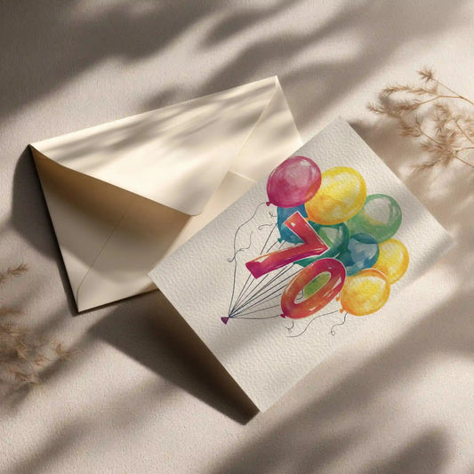 Grußkarte zum 70. Geburtstag