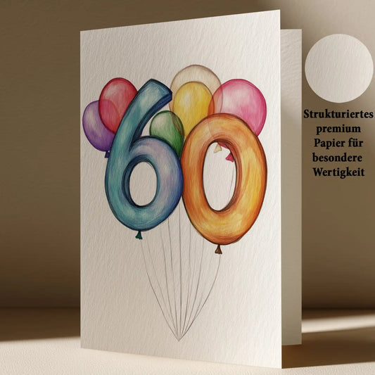 Grußkarte zum 60. Geburtstag
