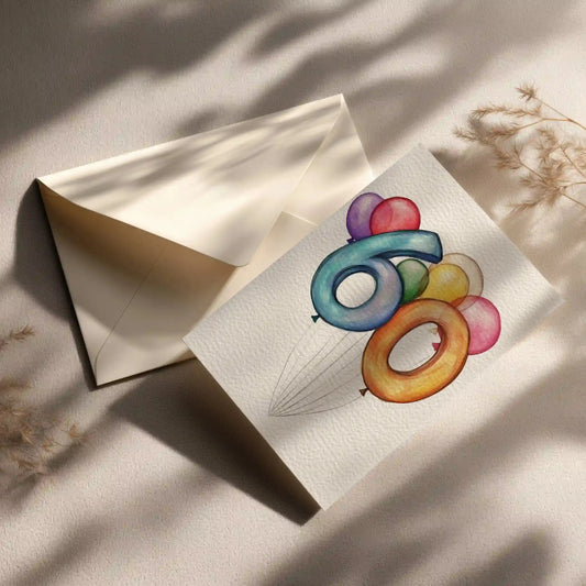 Grußkarte zum 60. Geburtstag