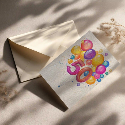 Grußkarte zum 50. Geburtstag