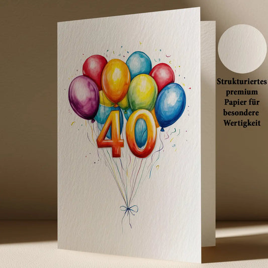 Grußkarte zum 40. Geburtstag