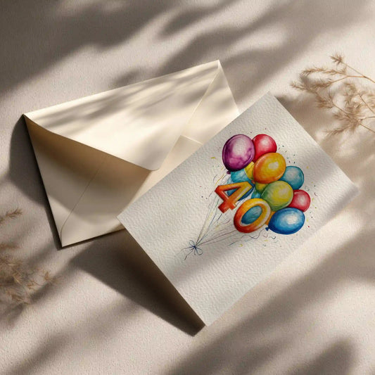 Grußkarte zum 40. Geburtstag