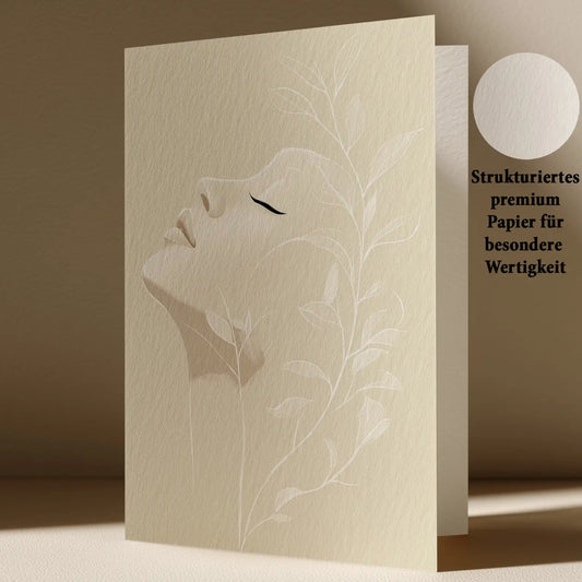 Grußkarte mit Wellnes Motiv