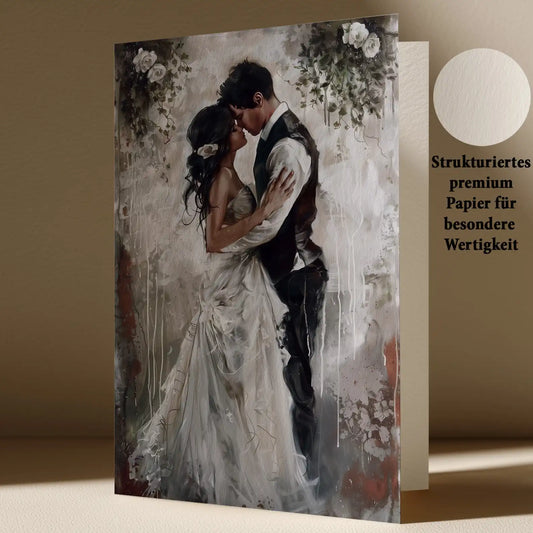 Grußkarte mit Hochzeits Motiv