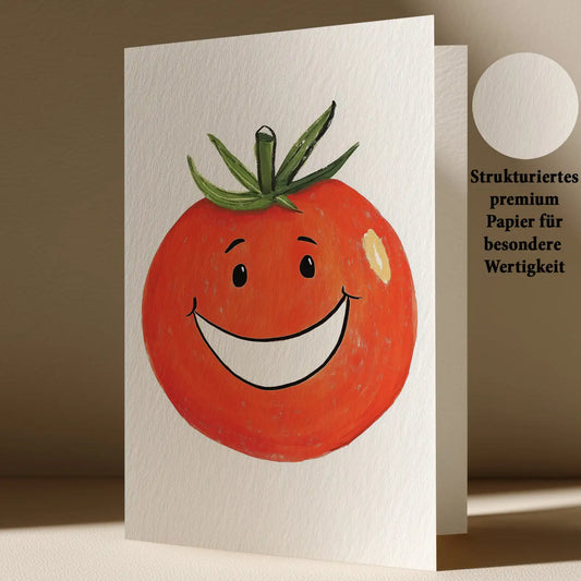 Grußkarte mit Tomaten Motiv