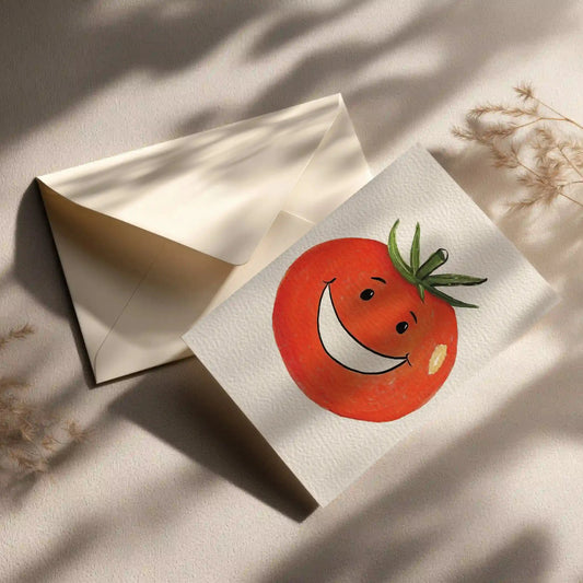 Grußkarte mit Tomaten Motiv