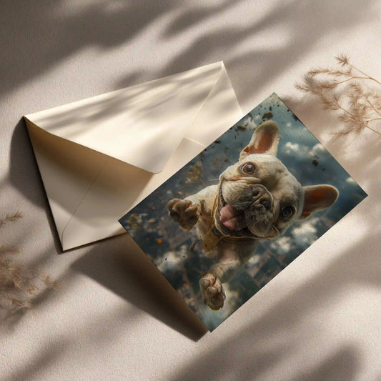 Grußkarte mit Bulldoggen Motiv lustige Grüße