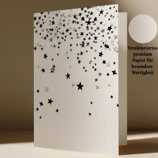 Weihnachtskarte mit Sternen Motiv