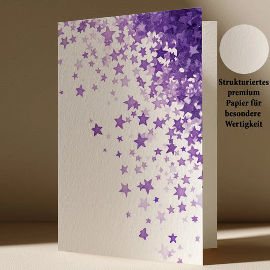 Weihnachtskarte mit Sternen Motiv