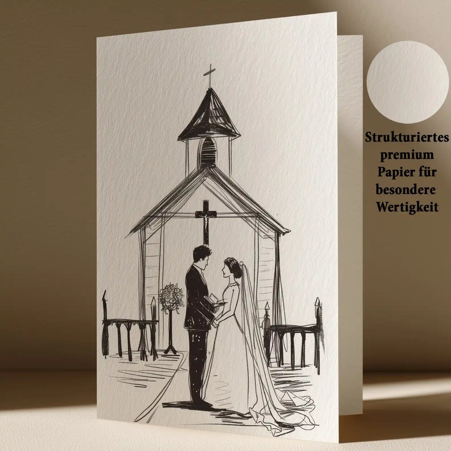Grußkarte mit Hochzeits Motiv
