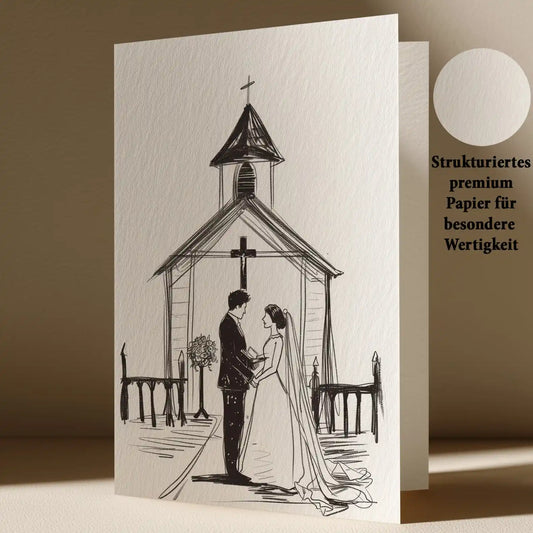 Grußkarte mit Hochzeits Motiv