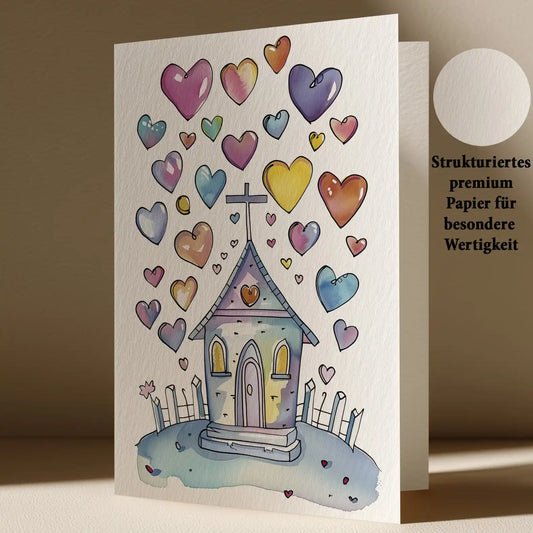 Grußkarte mit Hochzeits Motiv