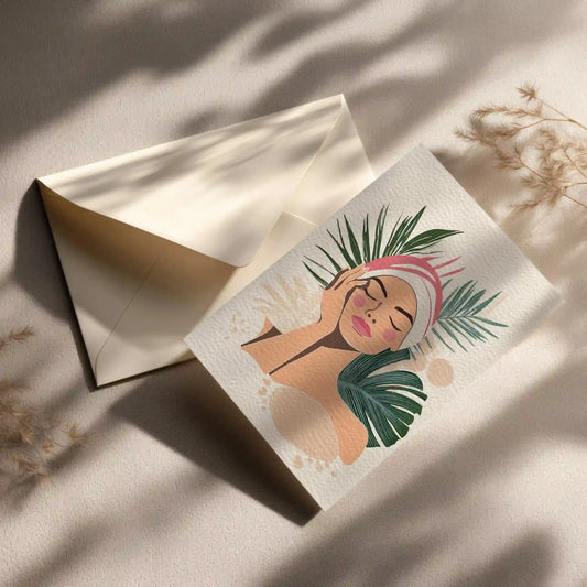 Grußkarte mit Beauty Motiv