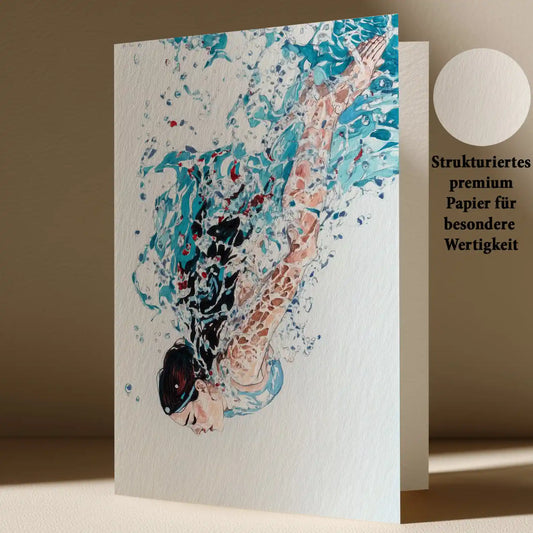 Grußkarte mit Beauty Motiv exklusive Damen Karte für Sie