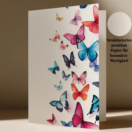 Grußkarte mit Schmetterlings Motiv
