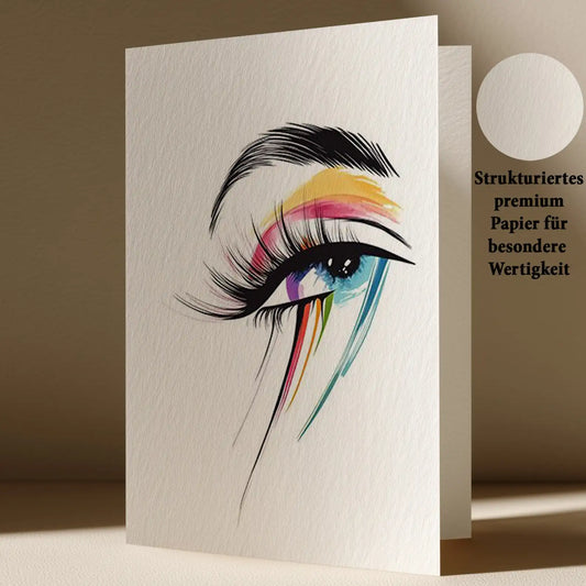 Grußkarte Beauty Motiv Augen Makeup