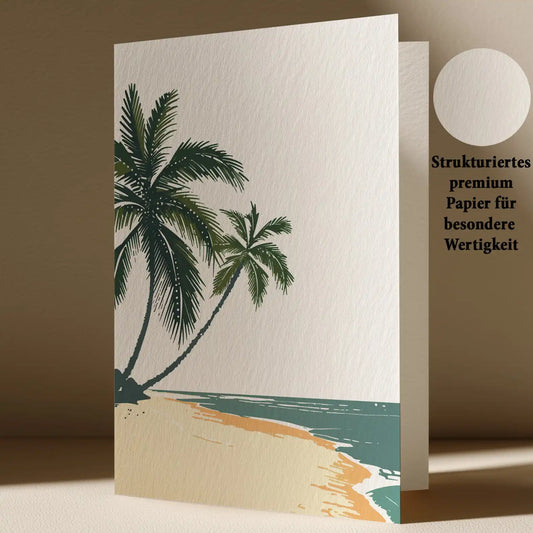 Grußkarte Mit Strand Motiv