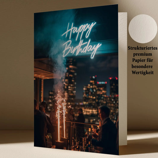 Grußkarte mit Geburtstags Motiv
