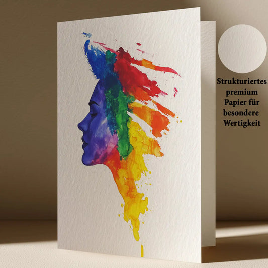 Grußkarte mit LGBTQ Motiv