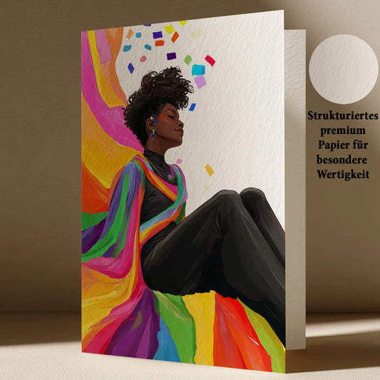 Grußkarte mit LGBTQ Motiv