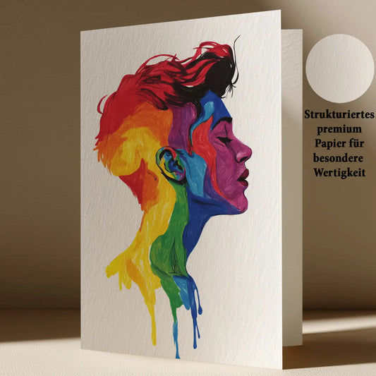 Grußkarte mit LGBTQ Motiv