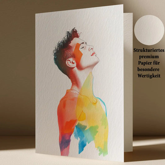 Grußkarte mit LGBTQ Motiv