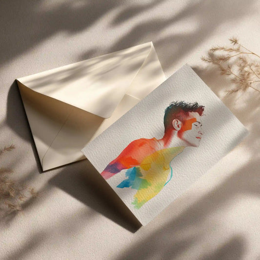 Grußkarte mit LGBTQ Motiv