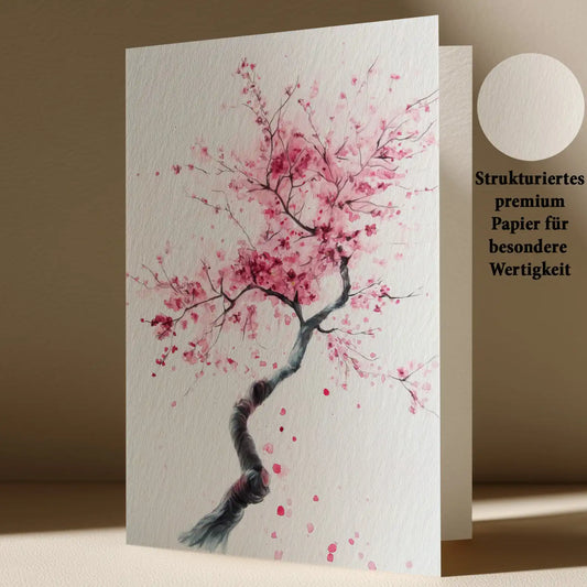 Grußkarte mit Baum Motiv