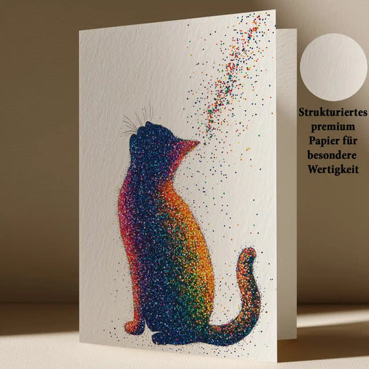 Grußkarte mit Katzen Motiv
