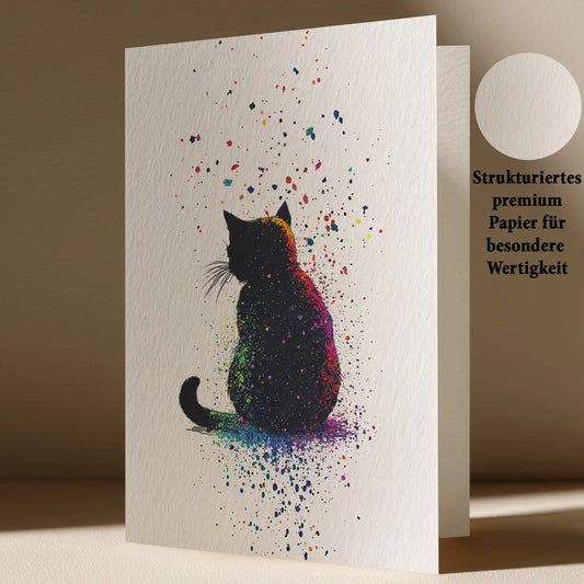 Grußkarte mit Katzen Motiv