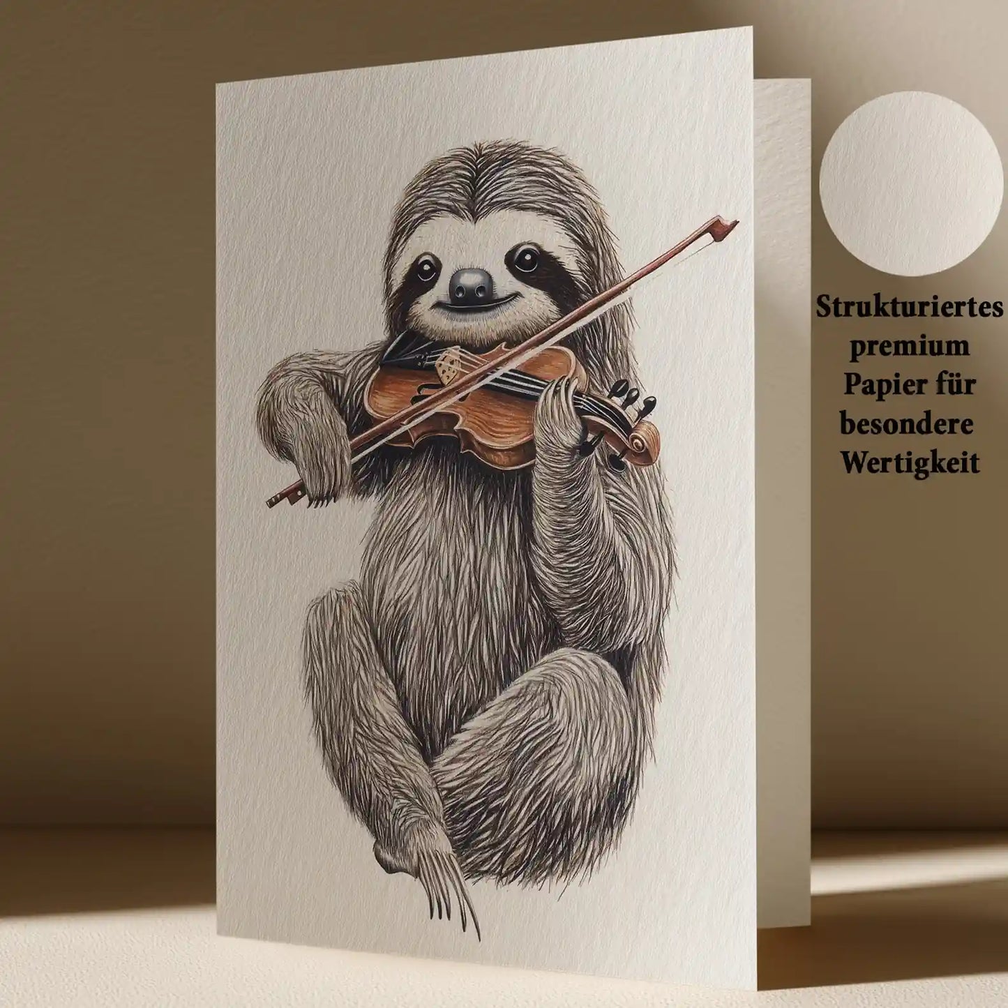 Grußkarte mit Faultier Motiv