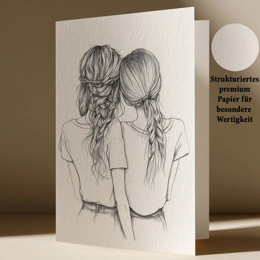 Grußkarte mit freundschafts Motiv