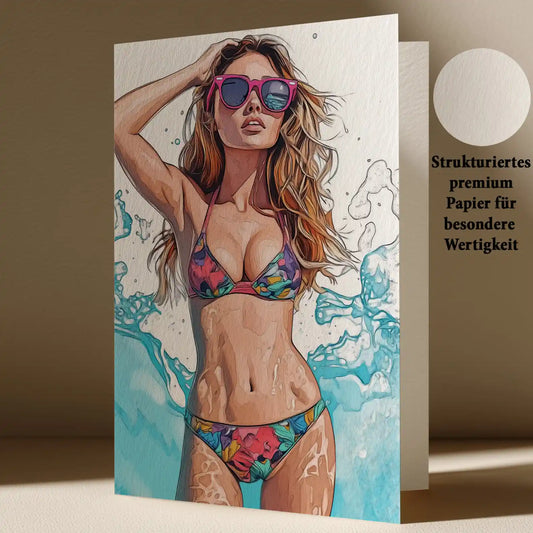 Grußkarte mit Sommer Motiv