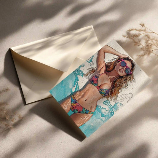 Grußkarte mit Sommer Motiv