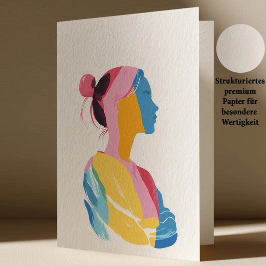Grußkarte mit Popart/LGBTQ Motiv