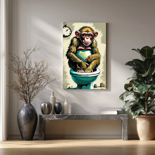 Pop Art Wandbild Affe Toilettenbild Kunstdruck