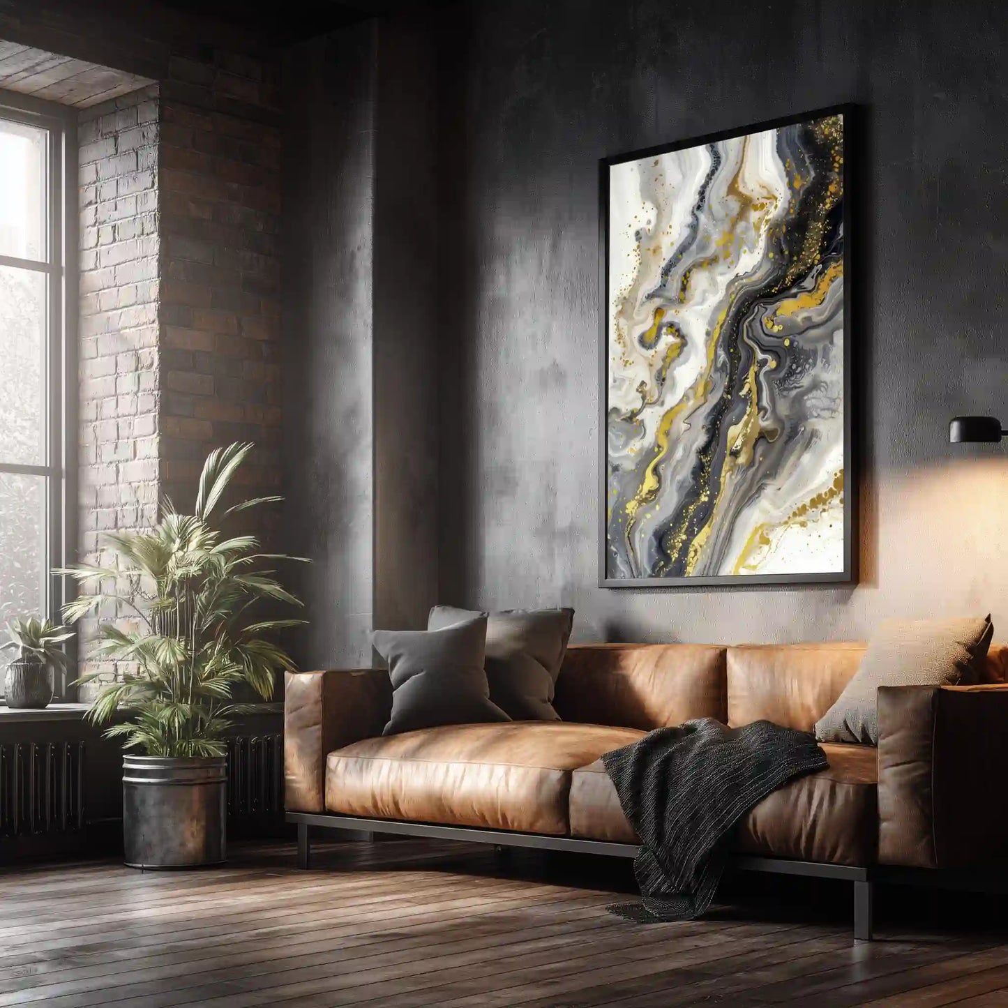 Wandbild Abstrakte Goldakzente Leinwand