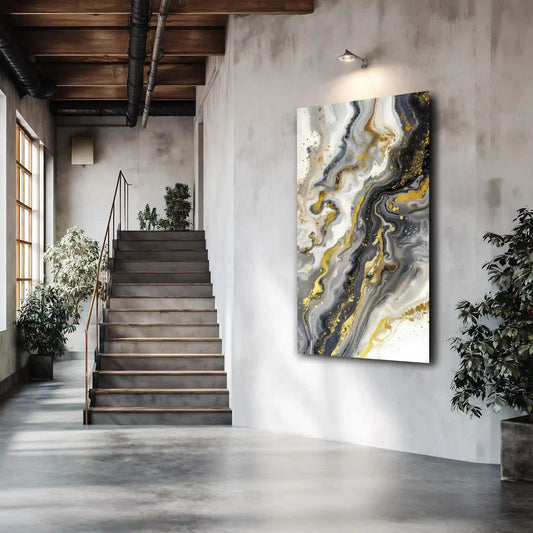 Wandbild Abstrakte Goldakzente Leinwand