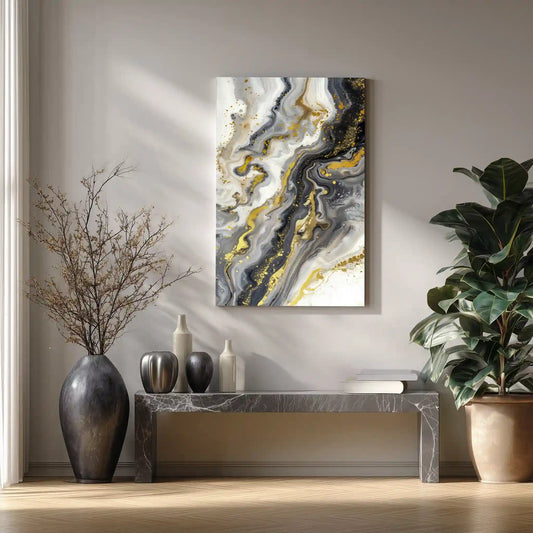 Wandbild Abstrakte Goldakzente Leinwand