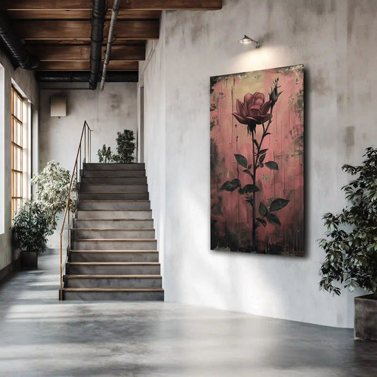Wandbild Rosenmotiv Kunstdruck Elegant Pink