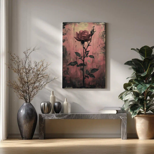 Wandbild Rosenmotiv Kunstdruck Elegant Pink