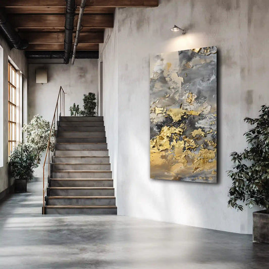Wandbild Leinwand Moderne Kunst Goldakzente
