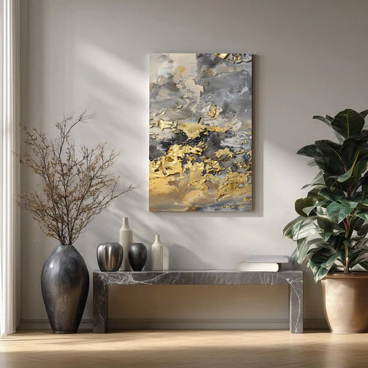 Wandbild Leinwand Moderne Kunst Goldakzente